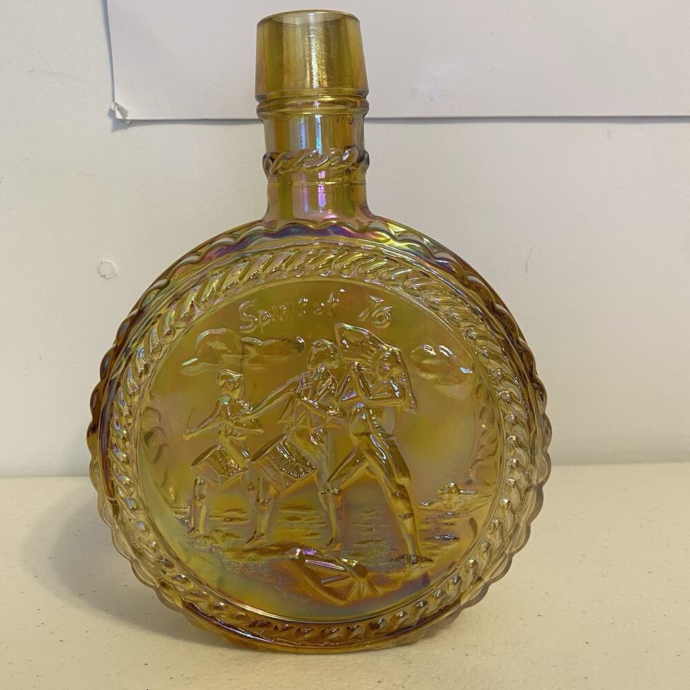 Wheaton Vintage Commemorative Decanter CarnivalGlass Spirit of '76 United States - Picture 6 of 7